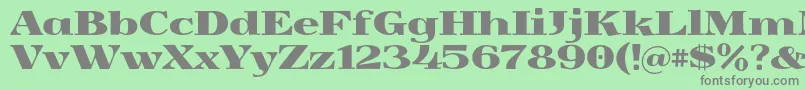 Yokawerad Font – Gray Fonts on Green Background