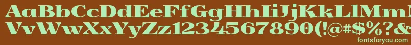 Yokawerad Font – Green Fonts on Brown Background