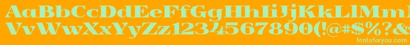 Yokawerad Font – Green Fonts on Orange Background