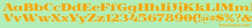 Yokawerad Font – Orange Fonts on Green Background