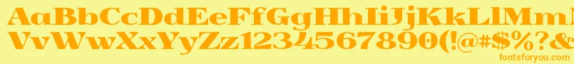 Yokawerad Font – Orange Fonts on Yellow Background