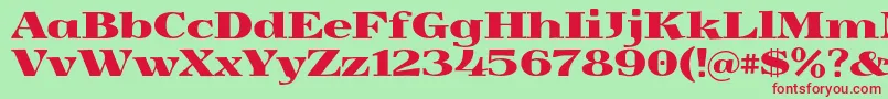 Yokawerad Font – Red Fonts on Green Background