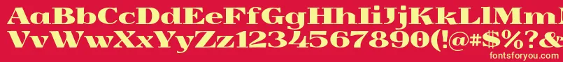 Yokawerad Font – Yellow Fonts on Red Background