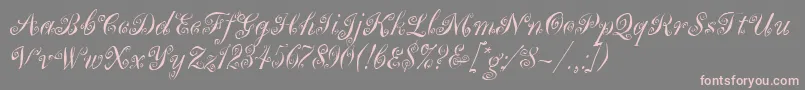 MargueritaLetPlain.1.0 Font – Pink Fonts on Gray Background