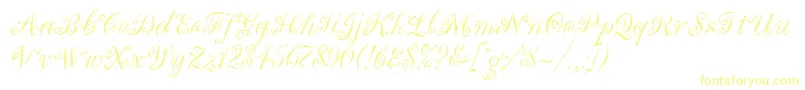 MargueritaLetPlain.1.0 Font – Yellow Fonts on White Background