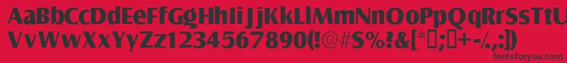 Nautossk Font – Black Fonts on Red Background