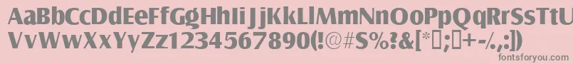 Nautossk Font – Gray Fonts on Pink Background