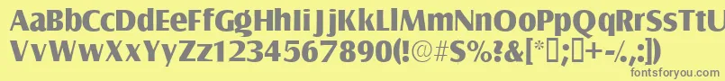 Nautossk Font – Gray Fonts on Yellow Background