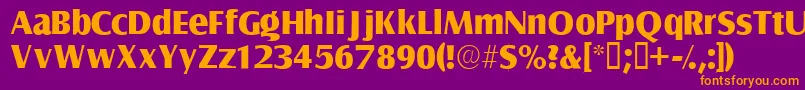 Nautossk Font – Orange Fonts on Purple Background