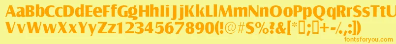 Nautossk Font – Orange Fonts on Yellow Background