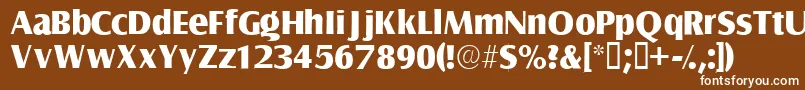 Nautossk Font – White Fonts on Brown Background