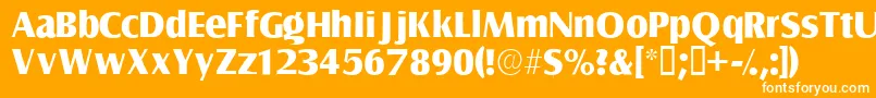 Nautossk Font – White Fonts on Orange Background