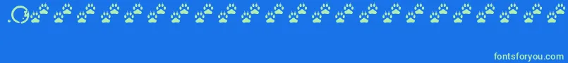 Tracks Font – Green Fonts on Blue Background