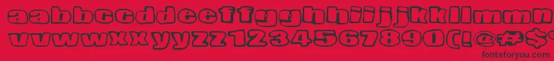 NopeeTorstai Font – Black Fonts on Red Background