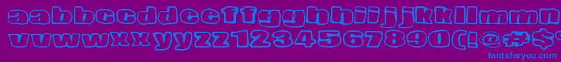 NopeeTorstai Font – Blue Fonts on Purple Background