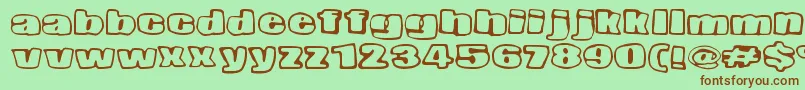 NopeeTorstai Font – Brown Fonts on Green Background