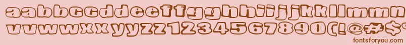 NopeeTorstai Font – Brown Fonts on Pink Background