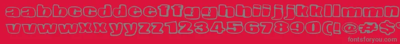 NopeeTorstai Font – Gray Fonts on Red Background