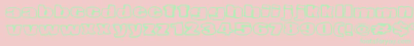 NopeeTorstai Font – Green Fonts on Pink Background