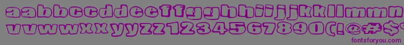 NopeeTorstai Font – Purple Fonts on Gray Background