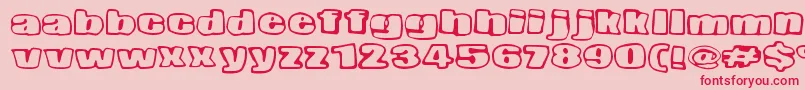 NopeeTorstai Font – Red Fonts on Pink Background