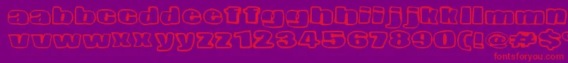 NopeeTorstai Font – Red Fonts on Purple Background