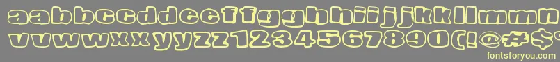 NopeeTorstai Font – Yellow Fonts on Gray Background