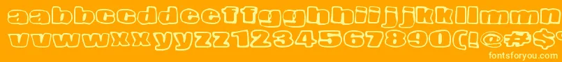 NopeeTorstai Font – Yellow Fonts on Orange Background