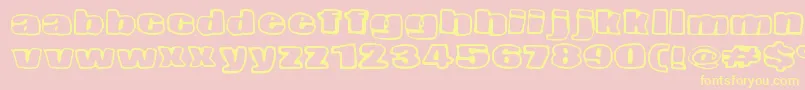 NopeeTorstai Font – Yellow Fonts on Pink Background