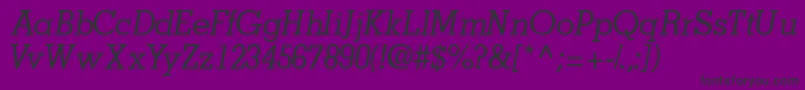 JaaksskItalic Font – Black Fonts on Purple Background