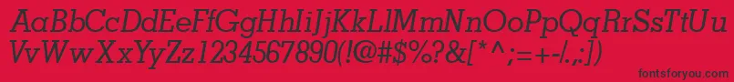 JaaksskItalic Font – Black Fonts on Red Background