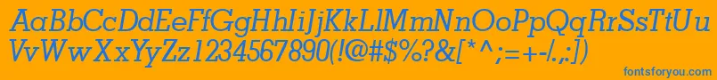 JaaksskItalic Font – Blue Fonts on Orange Background