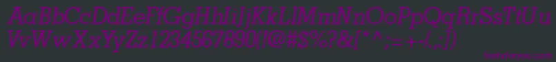 JaaksskItalic Font – Purple Fonts on Black Background