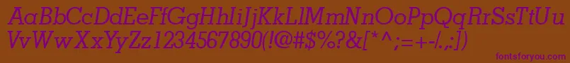 JaaksskItalic Font – Purple Fonts on Brown Background