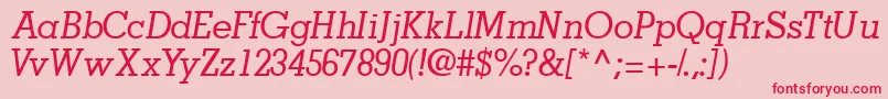 JaaksskItalic Font – Red Fonts on Pink Background