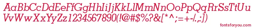 JaaksskItalic Font – Red Fonts on White Background