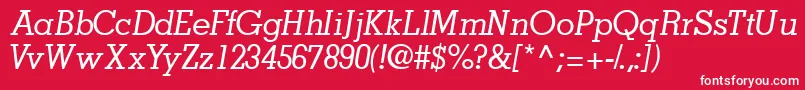 JaaksskItalic Font – White Fonts on Red Background