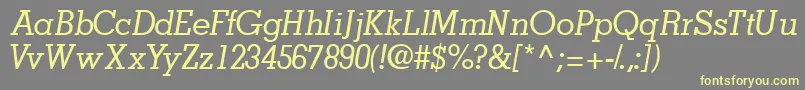 JaaksskItalic Font – Yellow Fonts on Gray Background