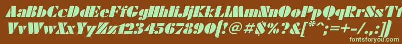 Futurae1 Font – Green Fonts on Brown Background