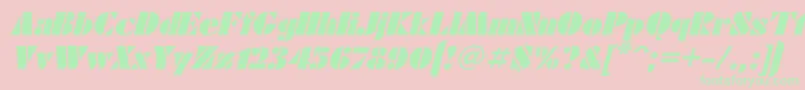 Futurae1 Font – Green Fonts on Pink Background