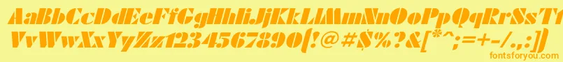 Futurae1 Font – Orange Fonts on Yellow Background