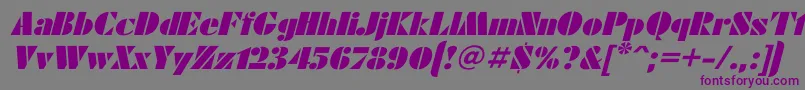 Futurae1 Font – Purple Fonts on Gray Background