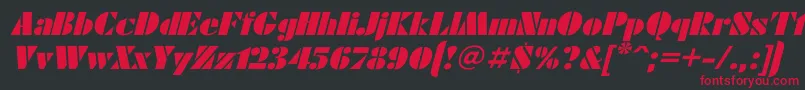 Futurae1 Font – Red Fonts on Black Background