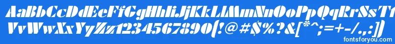 フォントFuturae1 – 青い背景に白い文字