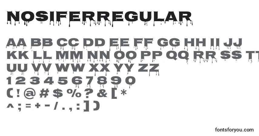 NosiferRegular Font – alphabet, numbers, special characters