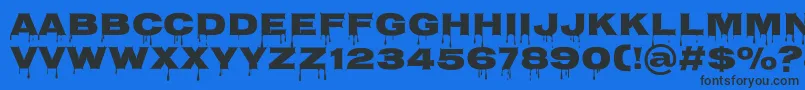 NosiferRegular Font – Black Fonts on Blue Background