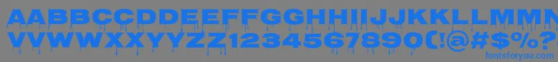 フォントNosiferRegular – 灰色の背景に青い文字