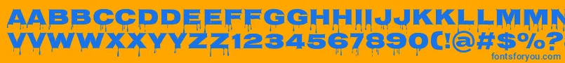 NosiferRegular Font – Blue Fonts on Orange Background