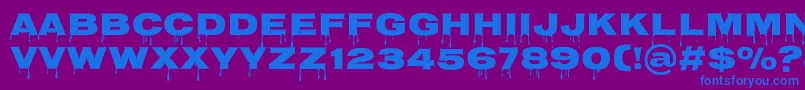 NosiferRegular Font – Blue Fonts on Purple Background