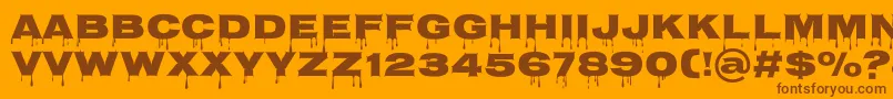 NosiferRegular Font – Brown Fonts on Orange Background